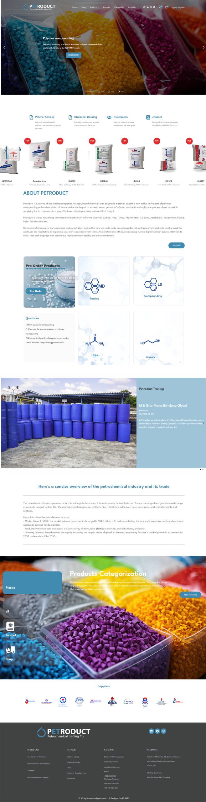 Designing petroduct.com Website